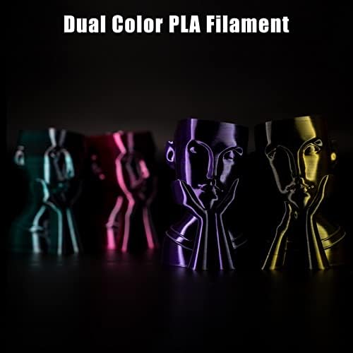 Locyfens 3D filament pisača, 2 u 1 kovstriziranju ploča 1,75 mm +/- 0,02 mm, svila dvostruka boja filament
