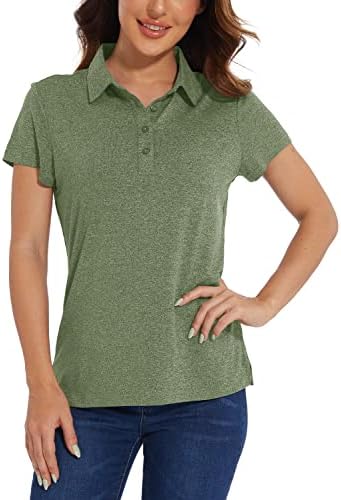 TACVASEN ženske polo majice kratki rukav Golf Brzo suho UPF 50+ Zaštita od sunca Lagana košulja