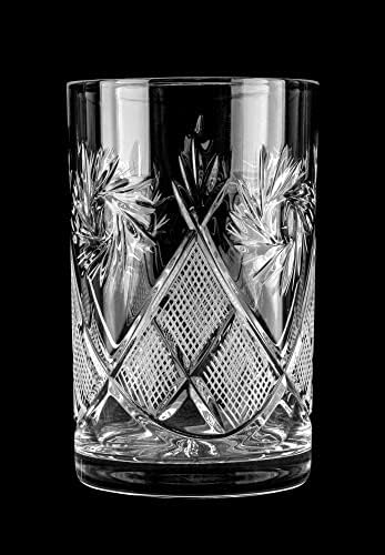 Bjelorusija Crystal GL5107, 8 oz ručno rađene naočare za viski, čaša za burbon, Set od 6 komada
