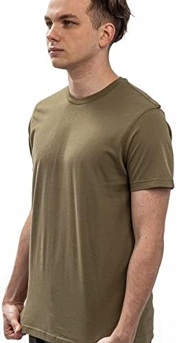 Shohell Solid T majice za muškarce - čisti pamučni posadni vrat, višestruki