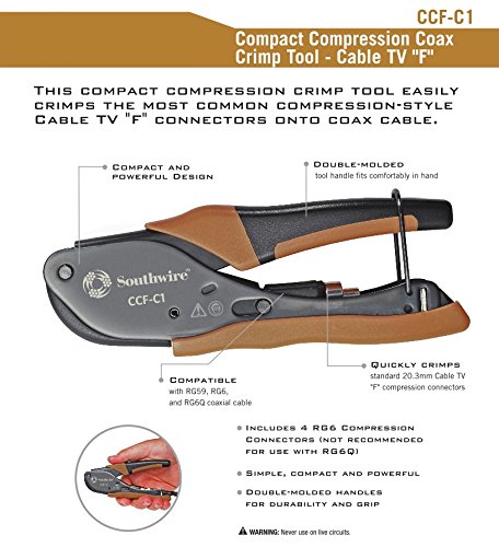 Alati i oprema SouthWire CCF-C1 Compact Compression Coax Critp Tool, CATV F