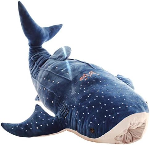 Uongfi Veliki mekani morski pas plišani igrački veliki kreativni plavi kitovi plišani mekani morski morski riblje