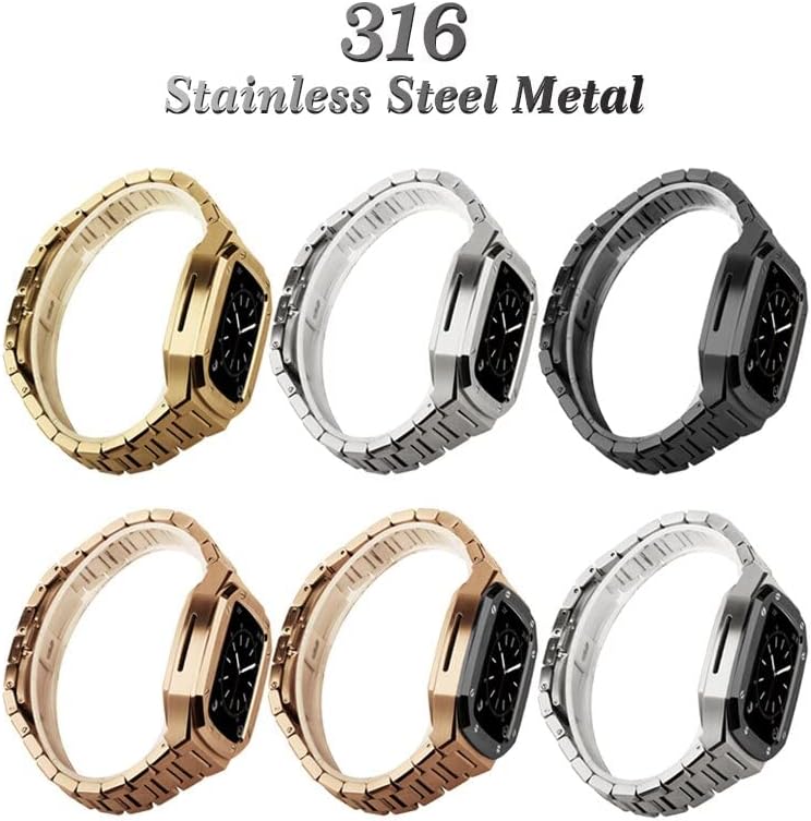 CNHKAU luksuzni modifikacijski komplet za Apple Watch Case Torbu 45mm 41mm / 40mm 44mm Mod Metal Watch Case za