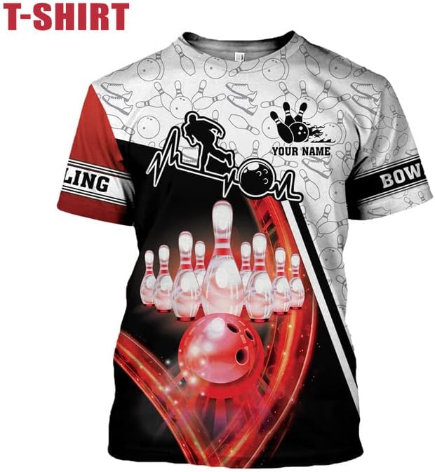 Personalizirana američka košulja za kuglanje po mjeri kuglanje Bowler poklon unisex 3D svu nad tiskanim majicom