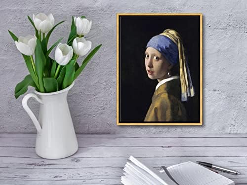 Wieco Art uokvirena platnena Umjetnost djevojka s bisernom naušnicom Jana Vermeera uljane slike reprodukcija apstraktni platneni otisci za kućne dekoracije dnevne sobe bronzani zlatni okvir