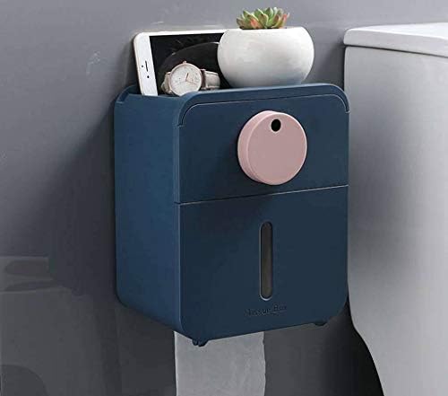 FXZZA zidni toaletni držač za toaletni nosač toaletni nosač za valjanje sa policom za skladištenje Nema bušenja WC čeka držač papira za kupaonicu kuhinja-c