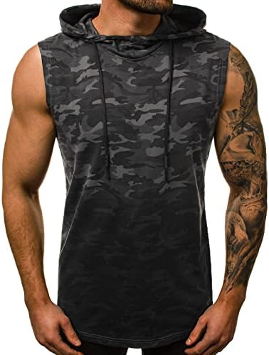 Muški duksevi Pulover Prsluflaža 3D digitalna gradijentna majica s kapuljačom na kapuljaču Trendy