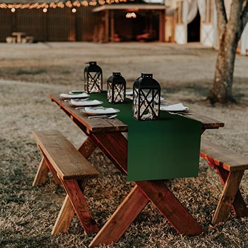 Smaragdno zeleni dekor zeleni trkači za zelene stol 90 inča Dugi rustikalna seoska kuća stol trkač tamnozelene