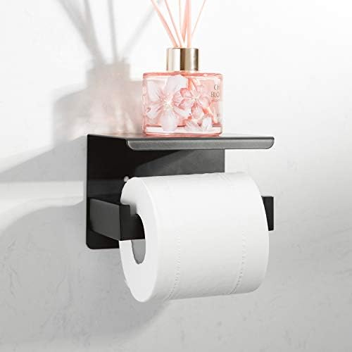 Držač toaletnog papira Crni 304 nehrđajući čelik kupaonica WC Držač za papir sa zidom polica montiran