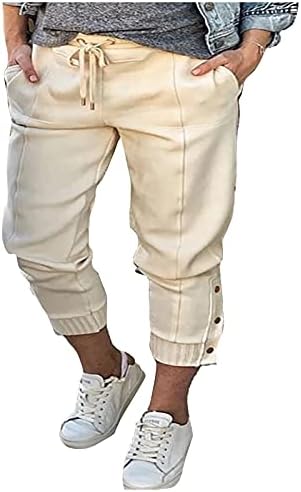 Outdoor Capris Jogger Womens pop pamuk FIT HEMS čvrsti sa džepovima Joggers Proljeće Highwaisted prozračan
