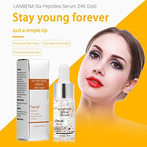 Six Peptides Serum 24k Gold Anti-aging Anti-wrinkle Firm Fine Lines hidratantni Serum za njegu kože lica