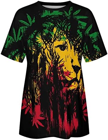 Rasta Lion ženske majice kratki rukav štampana majica Tee bluza vrhovi Casual