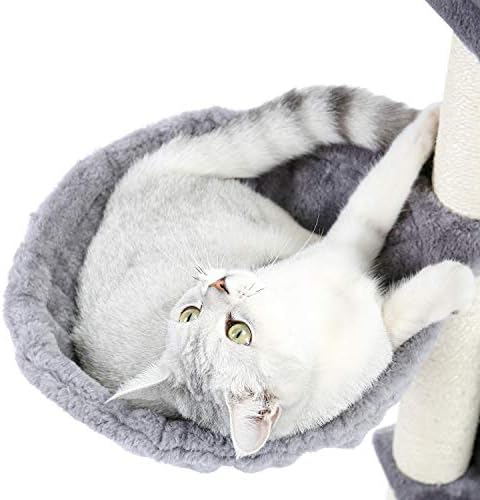 Cat Tree Condo namještaj sa ogrebotinama prekrivenim sisalom za mačiće siva, višeslojna, mačke