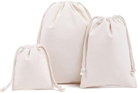 Torbe za odlaganje, višekratne pamučne torbe za vezice tkanina torba za odlaganje za sitnice kuhinja za voće i povrće proizvodi torbe za vezice