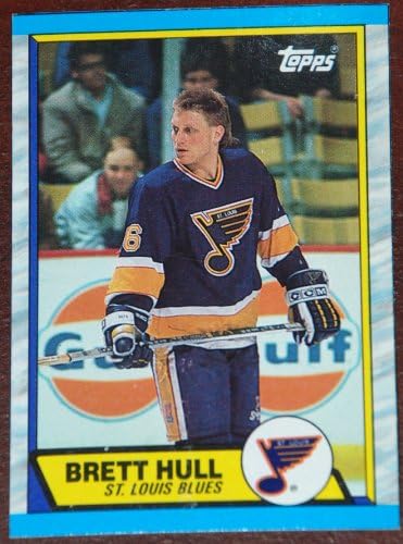 1989-90 gornje ploče Brett Hull f St Louis Blues kutija dna NHL hokejaška kartica