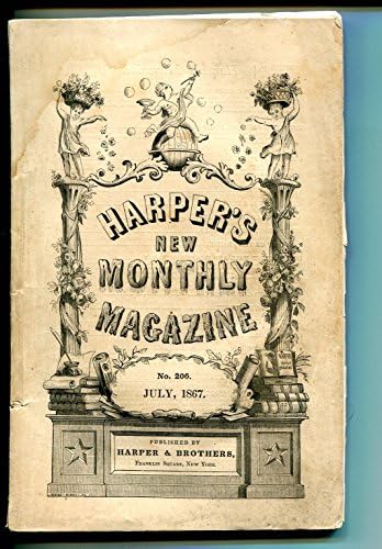 Harper's New Monthly Magazine 7/1867-pulp format-građanski rat-Indepence Hall-VG