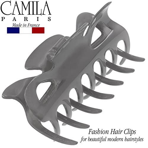 Camila Paris CP3508 Francuska kopča za kosu za žene, 3,5 inča siva za gustu kosu, djevojke kandže