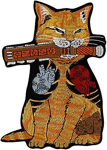 Samurai tetovaže suši mačke nož rezanci japanski zanat vezeni zakrpe glačalo na odjeći ruksak backpack