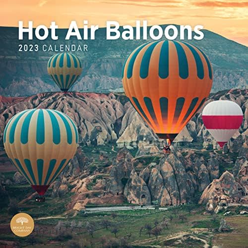 2023 baloni za vrući zrak Zidni kalendar od vedrag dana, 12x12 inča, prekrasna fotografija