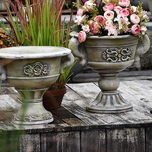 Roman Cast Stone Ornate sabirni urnski sadnica cvijeća za postrojenje za postrojenje vaza Vrt DECO,