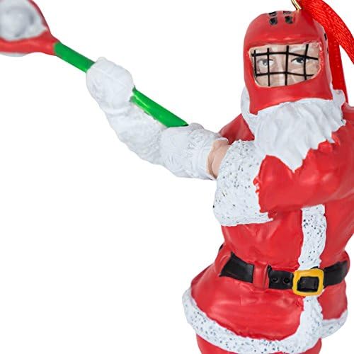 ChalkTalkSPORTS Santa Lacrosse Igrač Božić Ornament / Momci Lax Holiday Ornament