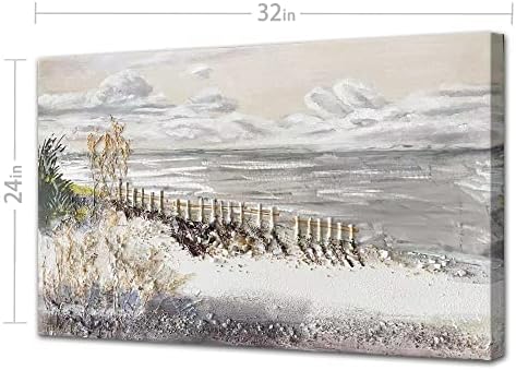 FHLgiftarts ručno oslikano 3d platno ulje na platnu okeanska plaža obalna slika umjetnička djela