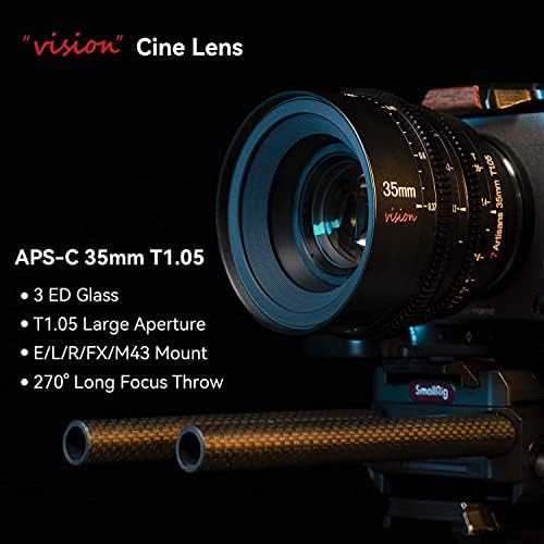 7artisans 35mm T1.05 Cine objektivi sa ručnim fokusom veliki otvor blende Cine objektivi za M4 / 3 nosač