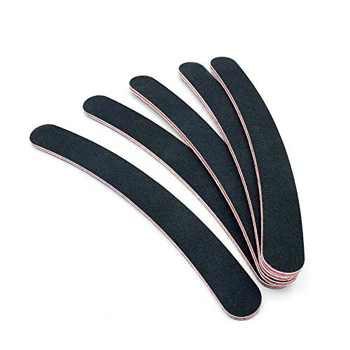 12kom Crne zakrivljene turpije za nokte Emery ploče EVA dvostrane polirane puferske turpije profesionalni