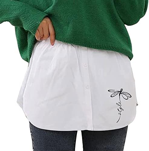 Slojevite majice Extender za žene plus veličina lažni gornji donji Sweep pola dužine Mini suknja Casual