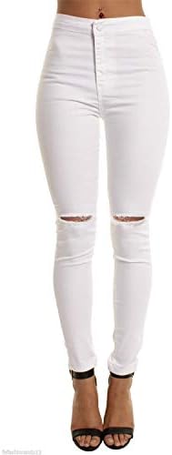 Andongnywell Womens Plus veličina rupa za koljena rastereće rupe za rastezanje mršavih hlača
