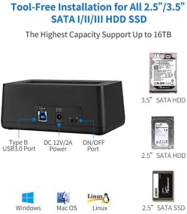 SSK USB 3.0 za SATA Adapter za priključnu stanicu za eksterni čvrsti disk za 2.5 & 3.5 inčni HDD SSD