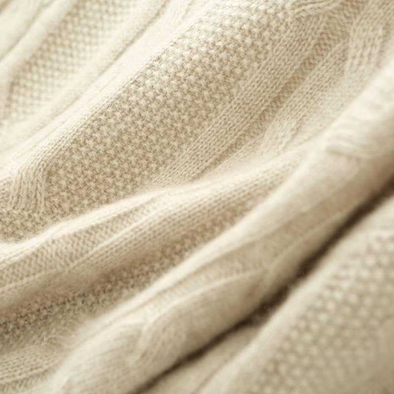Angxiong kašmir ženska jesenska zima debela kornjača pletena pletena vunena džemper vanjska haljina