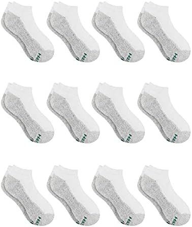 Hanes Boys Extrable TRAFURE NO Show Multipack Atletičke čarape, bijela, mala - 4,5-8,5 SAD