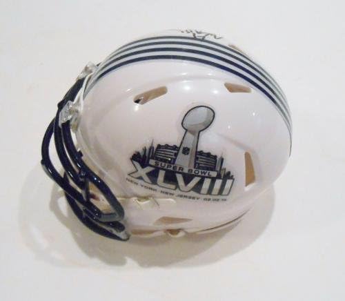 Robert Ayers potpisao Super Bowl 48 Mini kacigu sa XLVIII Broncos sa autogramom NFL Mini kacige