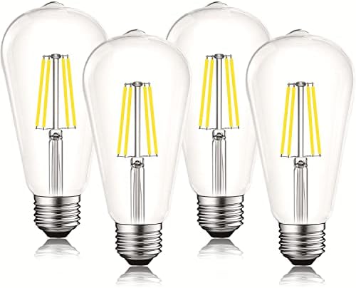 LUXRITE Vintage LED Edison sijalice 75W ekvivalentno, ST19 ST58, 5000k svijetlo Bijelo, 800