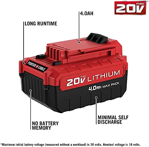 PORTER-CABLE 20v MAX* litijumska baterija, baterija od 4 ampera