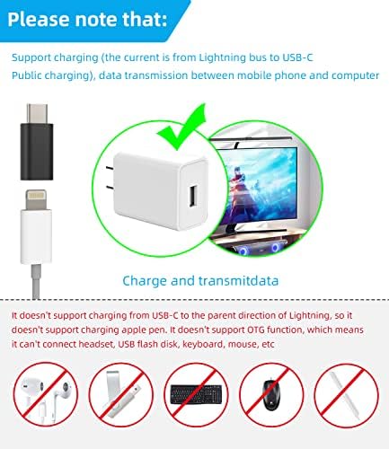 3pack, USB C muško za kompatibilan za munje ženski adapter, kompatibilan sa iPhone 12Pro max za iPad