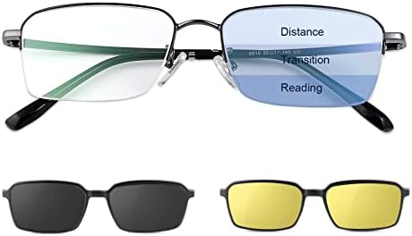 MIRYEA progresivne multifokalne naočare za čitanje muškarci žene Anti čitač plavog svjetla sa 2 magnetom polarizirane naočare za sunce klip 2 u 1