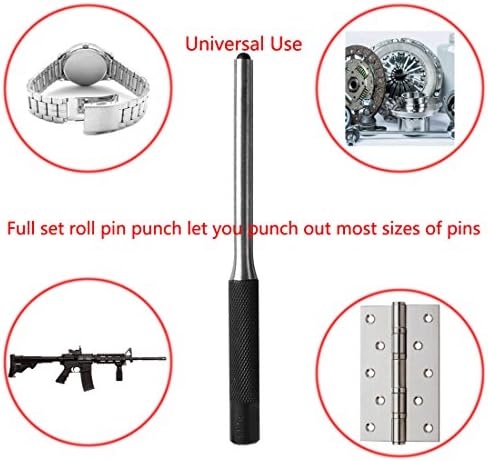 Xage 9 komada roll Pin Punch Set-komplet alata za zlatare / Oružare/proizvođače satova/popravke