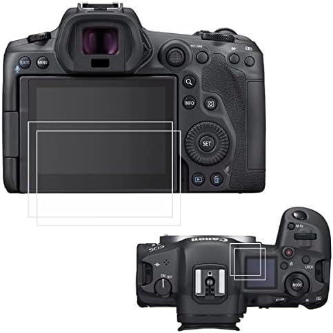 Viesup zaštitnik ekrana za Canon EOS R5C - [2 + 2pack] LCD + gornji ekran Glass Film za Canon