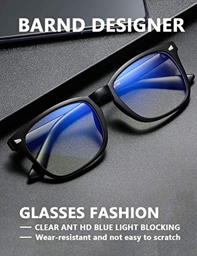 Naočare za blokiranje plavog svjetla, kvadratne štreberske naočare Frame Anti Blue Ray naočare za kompjuterske igre Anti Eyestrain & amp; UV