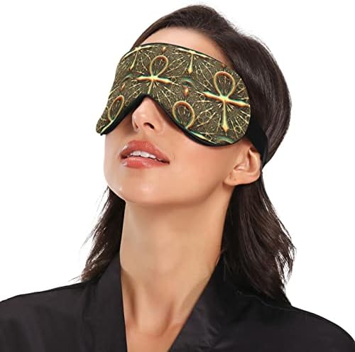 Unisex maska ​​za spavanje ANKH-Egipćano-simbol noćno spavanje maska ​​Komforno omotač za spavanje očiju