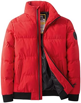 XXBR zimski kaputi za muške, patentni zatvarač nagib pamučne jakne za toplu dolje jakne debelo vanjsko