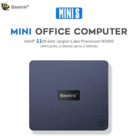 Beelink Mini s Mini PC N5095 8GB DDR4 256GB SSD 4C/4T, 4m keš, W11 Pro, 4K Dual HDMI displeji, Dual WiFi 5 Linux PC, HTPC, Family-NAS, Auto Power On, Wake On LAN