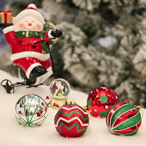Valery Madelyn Tradicionalni Crveni Zeleni Bijeli Božić Ball Ornaments Bundle