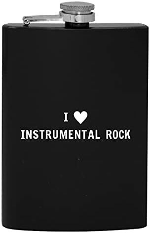 I Heart Love Instrumental Rock - 8oz Hip Flask za piće alkohola