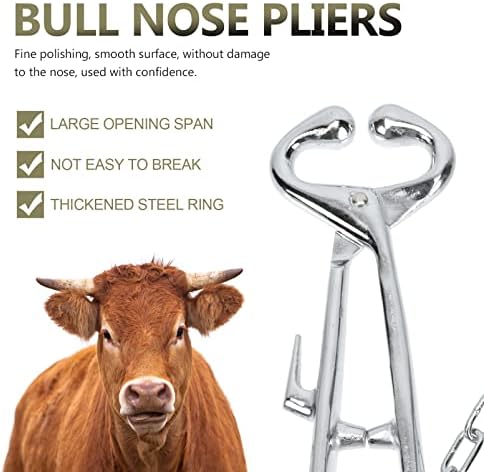 Happyyami alat za bušenje kVA nos kliješta od nerđajućeg čelika Bik goveda nos prsten kliješta goveda