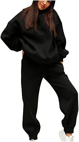 Žene 2 komada odjeća duge rukave s dugim rukavima TrackSit Jogger Pant Sportska odjeća i dukserice sa džepovima