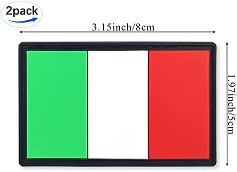 JBCD Italija Zastava zakrpa Italijanska taktička patch - PVC gumeni pričvršćivač kuke i petlje