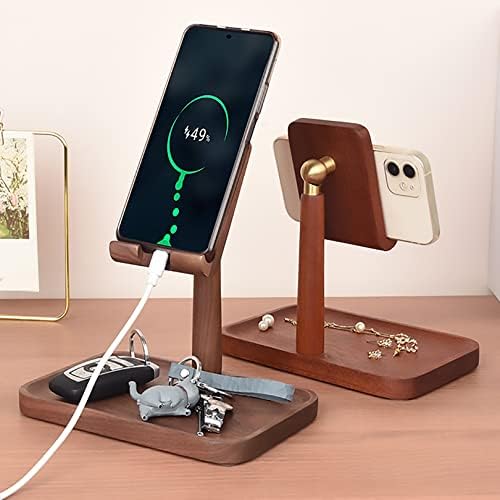 Abaippj Čvrsta držač za stol od drveta Telefon Kreativni krevet Mobilni telefon Držač tablet telefon sa dizajnom